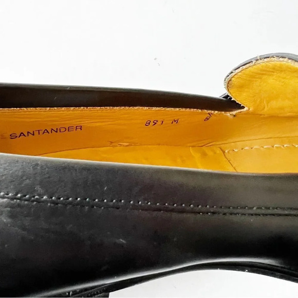 Mezlan Santander Black Leather Loafer Men’s Size 8M Kiltie Work Dress Shoe Spain main image 4